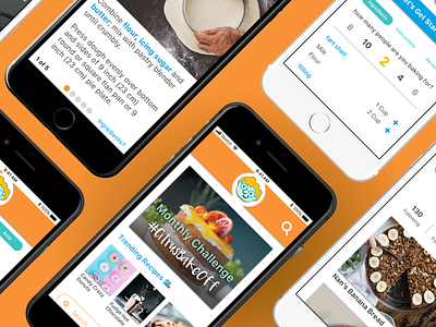 Nana - A community for bakers and dessert eaters alike app baking illustration ui ux