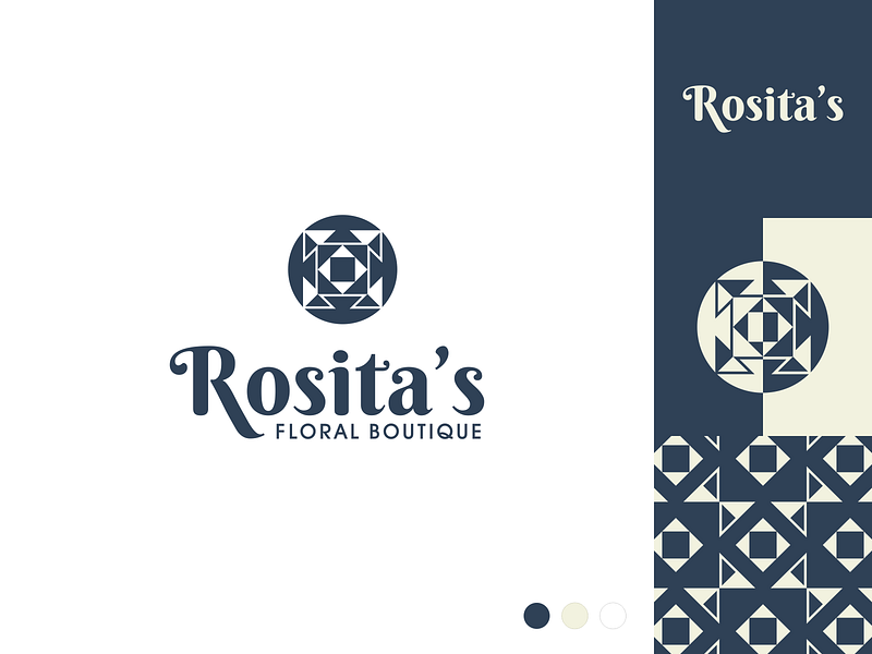 Rosita's pt. IV abstract agrib anthony boutique branding combination floral flower geometric icon identity illustration logo mark pattern rose rositas shop wordmark