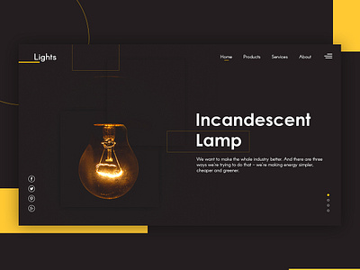 Lights behance concept dark art design dribbble dribbbler interior design landing design landing page landing page concept mockup shadow ui ux