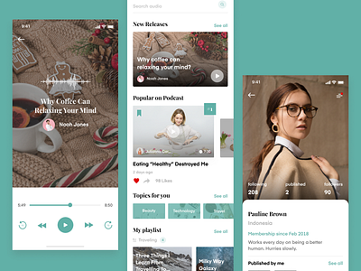 Podcast App app clean design ios podcast ui ux voice