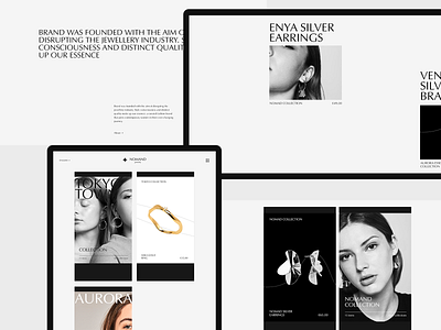 Nomand jewelry #2 clean desktop ecommerce jewelry minimal store tablet ui web