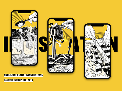 Collision series illustrations ui 插图 设计