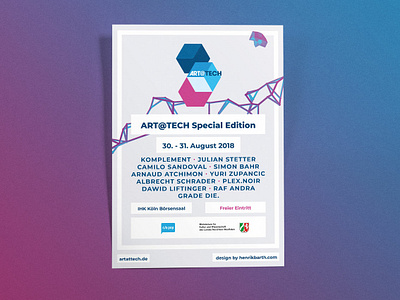 Art@Tech Festival Cologne 2019 - Poster art cologne editorial festival poster print technology