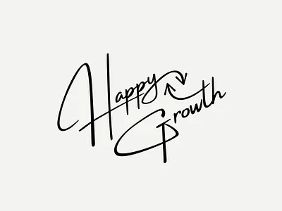 HappyGrowth Logo branding ci growth happy logo logodesign script font typeface