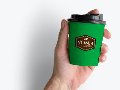 Take away paper cup for VOM.4 Coffee Shop coffee coffee shop green takeaway cup