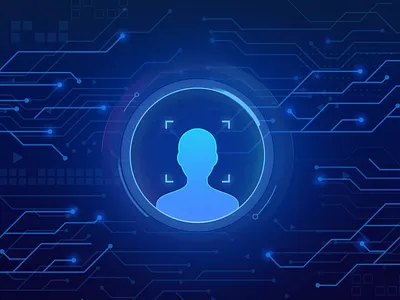 Face Recognition 3 design face recognition illustration ui