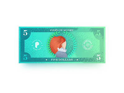 5 Dollars award bank banknote bill character character design dollar money payment