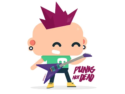 Punk's not dead boy illustration punk punk rock punkrock punksnotdead punky