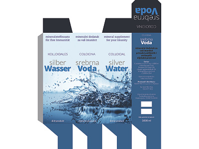 Carton box design box carton packaging silver water