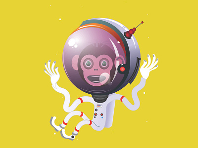 Astronaut design flat illustration vector