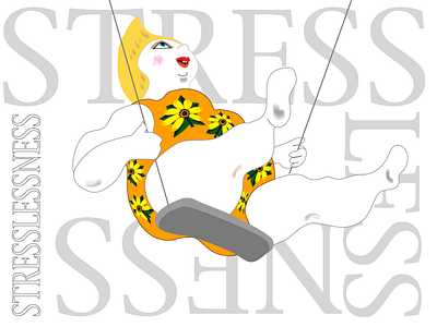 Stresslessness humor illustration