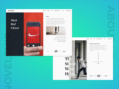 Redesign Novelship About Page branding clean design gradient landing page layout typography ui ui design uiux user interface ux web design
