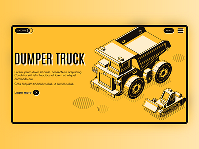 Industrial landing page concept concept flat illustration landing page ui