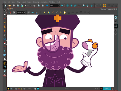 Father Ricco animation cartoon father priest vector