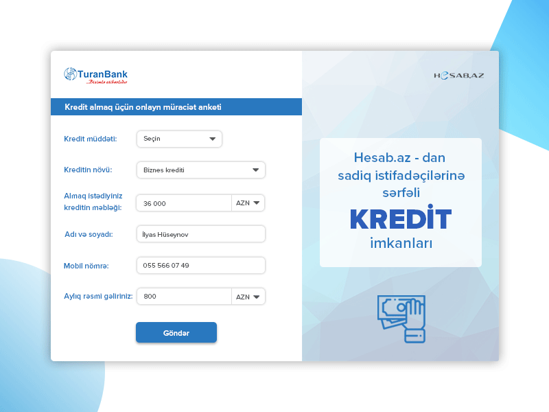 Loan Application Form. abstract app builder design element form gif graphic icon landing logo mobile motion page responsive symbol ui ux web website