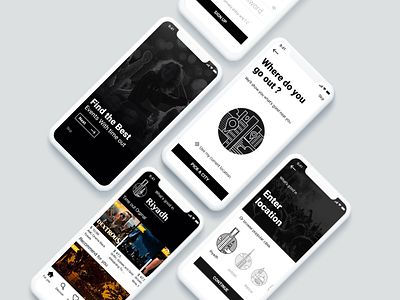 Events Ticket Booking App booking design events app illustration mokup ticket booking trend ui ux vector