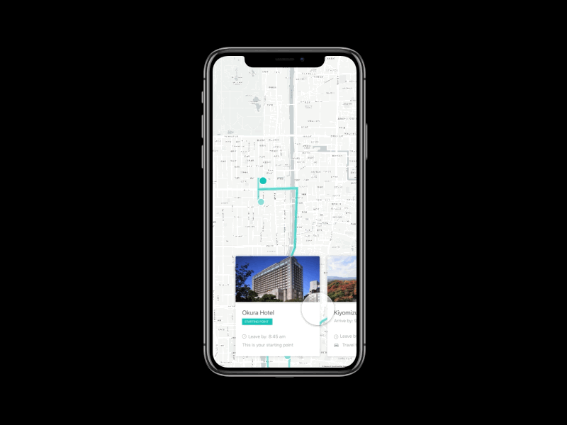 Travel Map app framer ios japan map mapbox mobile travel ui