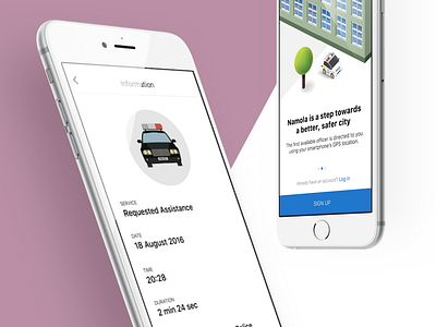 Namola android app danger design digital flat interface ios iphone police security south africa ui ux