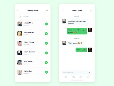 Chat Screen App Design app chat conversation ios 11 messages mobile photo social ui ux
