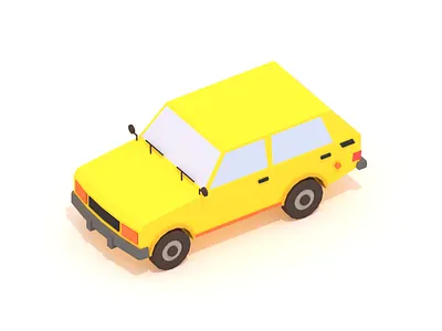 Low Poly Car 3d blender car illustration low poly lowpoly minimalist vehicle
