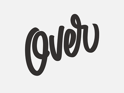 Over hand lettering lettering logo