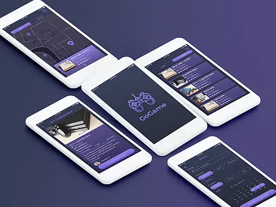 Game Console Rental App black black and white dark design game gamer icon ios logo mobile mobileapp ui ux ux design web