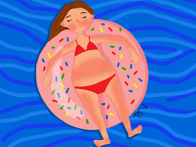 Sunbathe on the water book illustration character character art concept cover book creative design fashion gigital art hero illustration illustrator kids illustration