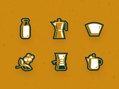 Coffee Stickers design icon illustration modern simple