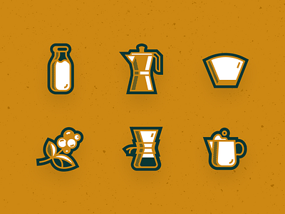 Coffee Stickers design icon illustration modern simple