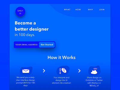 DailyUI Landing Page | Daily UI #100 daily ui daily ui 100 dailyui dailyui 100 landing landing page landing page design ui