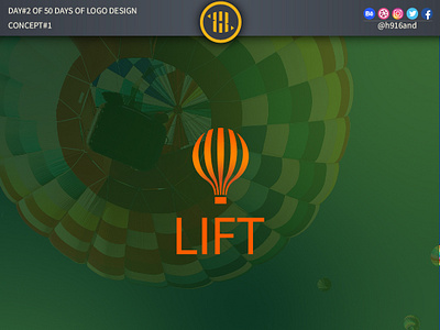 Concept1 For a Hot Air Balloon Logo. 50dayschallenge branding clean dailylogochallenge design flat graphics design icon identity illustration illustrator lettering logo logodaily logodesign logodesignchallenge minimal type typography vector