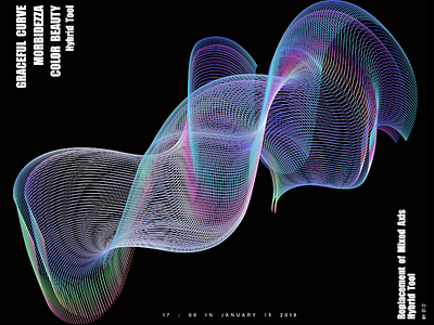 Colorful mixed lines design illustration typography ui