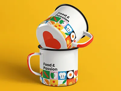 Food & Passion Cups Mockup branding cups design food mockup mockups