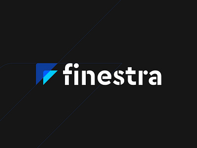 Finestra Logo blue carpenter construction contractor finestra home renovations logo logomark mark triangle