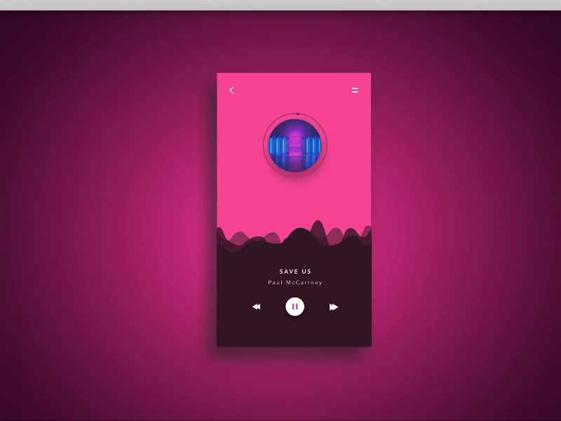 daily UI #9 challenge dailypractice dailyui design flinto musicplayer soundwaves uidesign