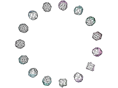 ring of shapes 3d abstract digitalart ericfickes processing
