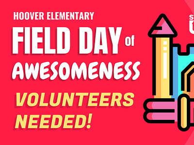 Field Day Of Awesomeness awesome bounce bounce house carnival education educational elementary email field day fun graphic pe physical education school