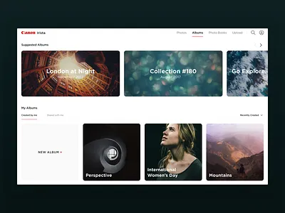 Canon Irista design ui