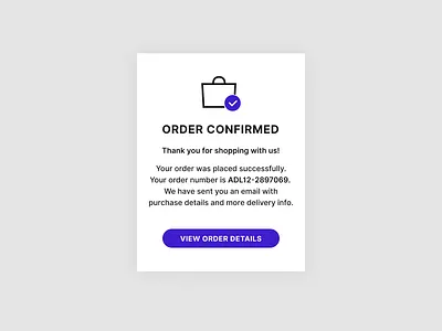 Daily UI #054 Confirmation 054 dailyui