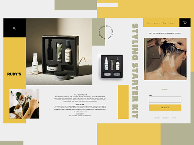 Rudy's Barbershop Website Design Concept barbershop branding creative design graphic desgin product design typogaphy ui web web design