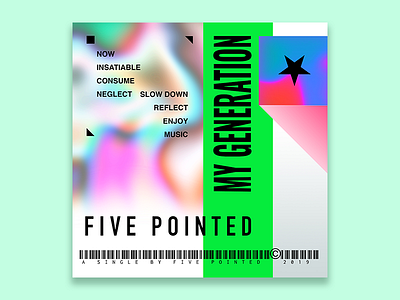 Five Pointed Single Cover Art brutalism music music album music artist rock vaporwave