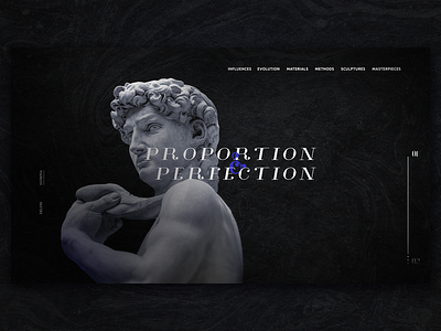 History 01 art history museum statue typography ui ux web design