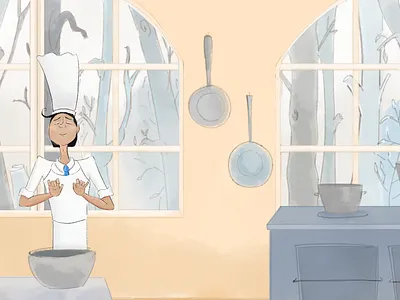 The art of cooking animation character design chef cooking cuisine illustration le chef photoshop