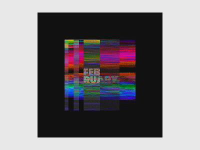 February 2019 Playlist album cover cover glitch playlist typography