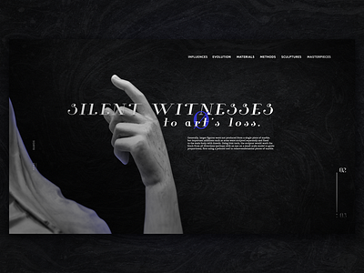 History 02 art history museum statue typography ui ux web design