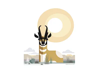 Pronghorn Antelope_drib abstract animal animalart antelope designwisely digitalart graphicart illustration mikebruner pronghorn pronghornantelope