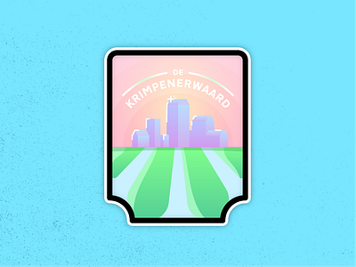 Krimpenerwaard Sticker city design flat illustration illustrator logo modern vector