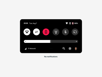Android Quick Settings Redesign Dark Mode, with battery save On android app google redesign ui ux