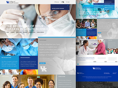 UK College of Health Sciences website design digital digital design ui web design website website design