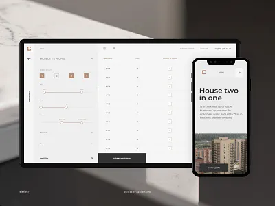 Siblider / List of apartments apartments chipsa design flat minimal mobile site ui uiux ux website
